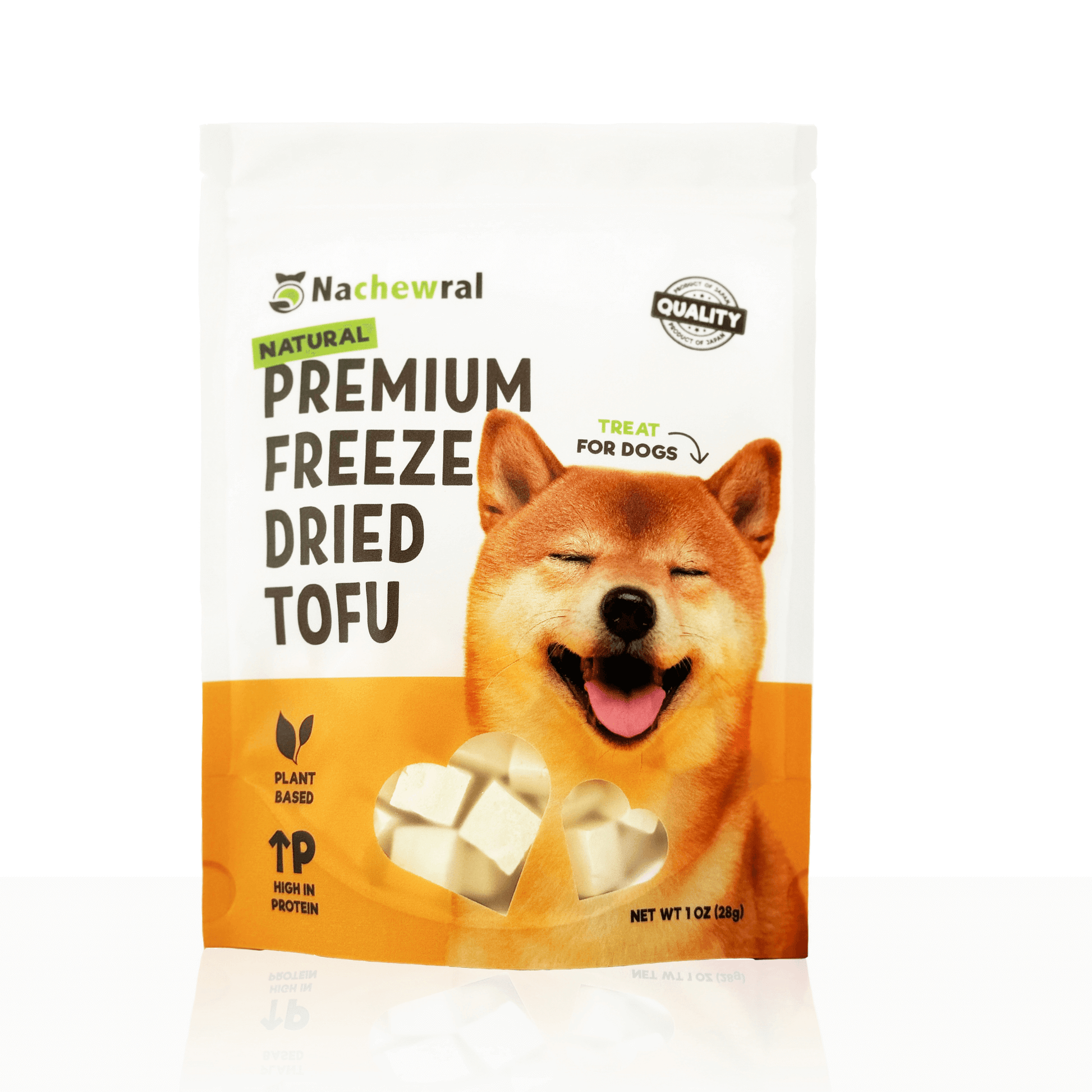 tofu for dog, plant-based dog treat, gluten-free, omega-6 ,no additives, low calories, vegan dog treat, freeze dried tofu